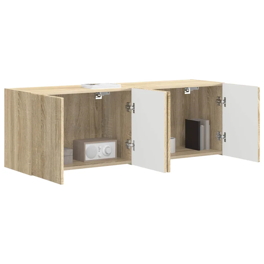 Meuble TV mural 2 pcs Chêne Sonoma 59,5 x 31 x 40 cm - 3