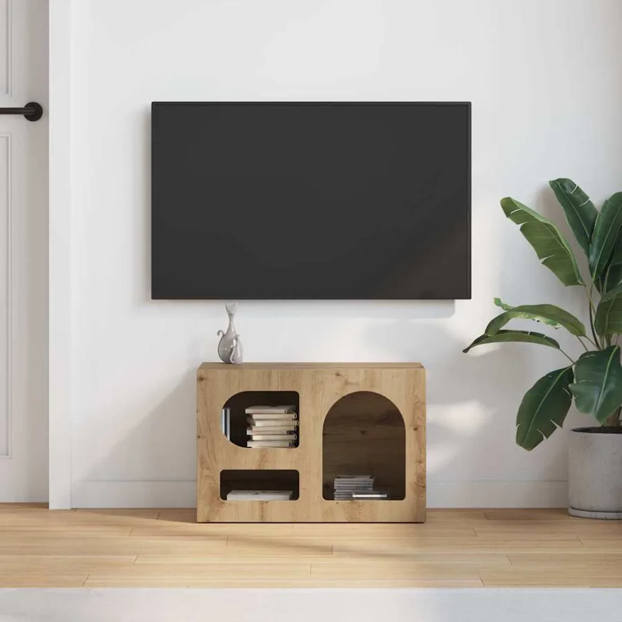 Meuble TV ELST 60 x 35 x 40 cm Chêne artisanal - 4