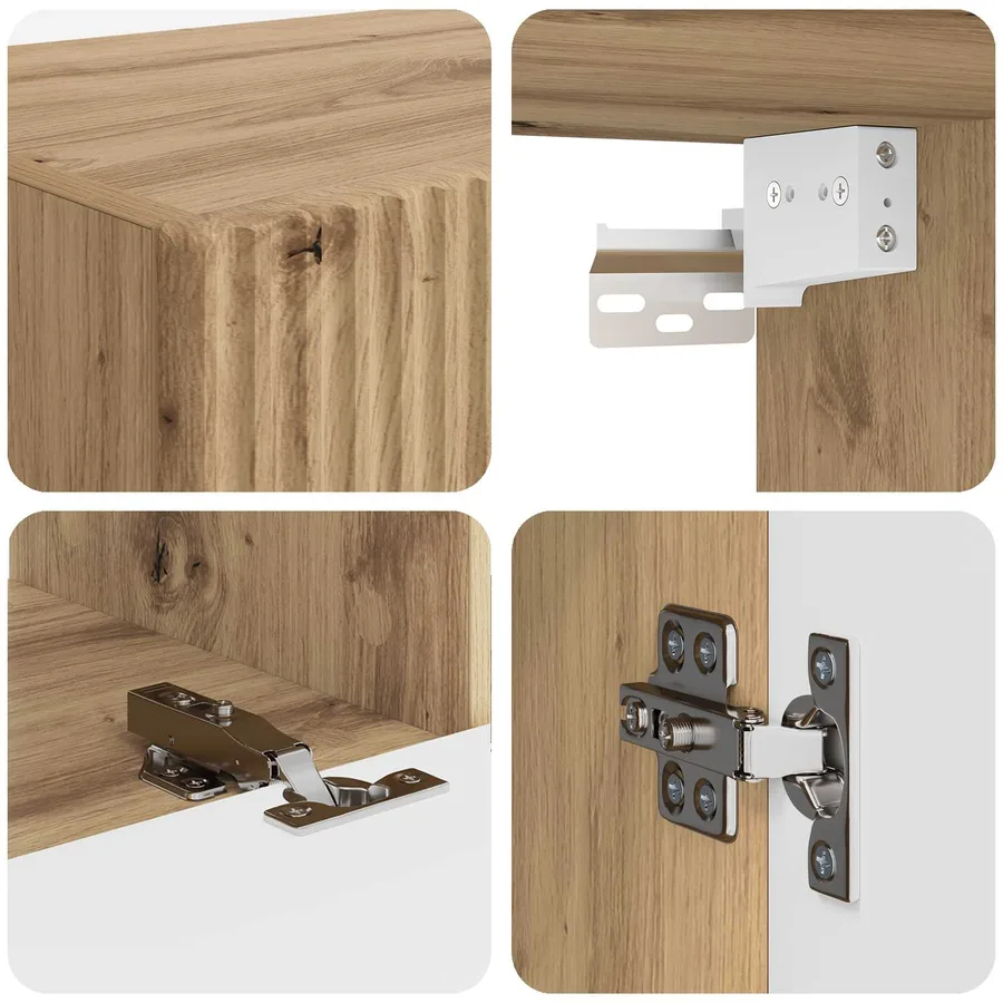 Ensemble de meuble TV mural 4 pcs Chêne artisanal - 10