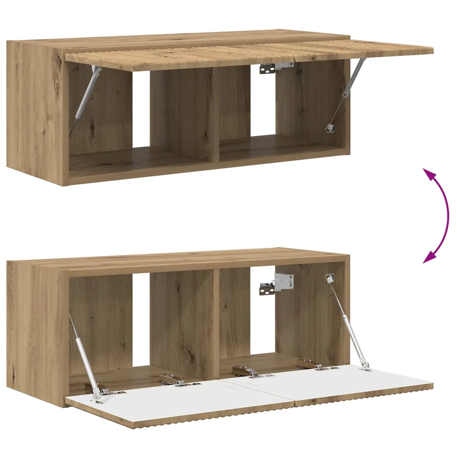 Ensemble de meuble TV mural 4 pcs Chêne artisanal - 11