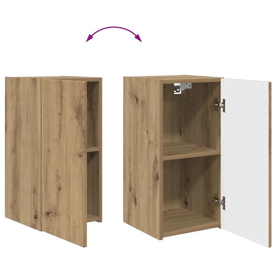 Ensemble de meuble TV mural 4 pcs Chêne artisanal - 12