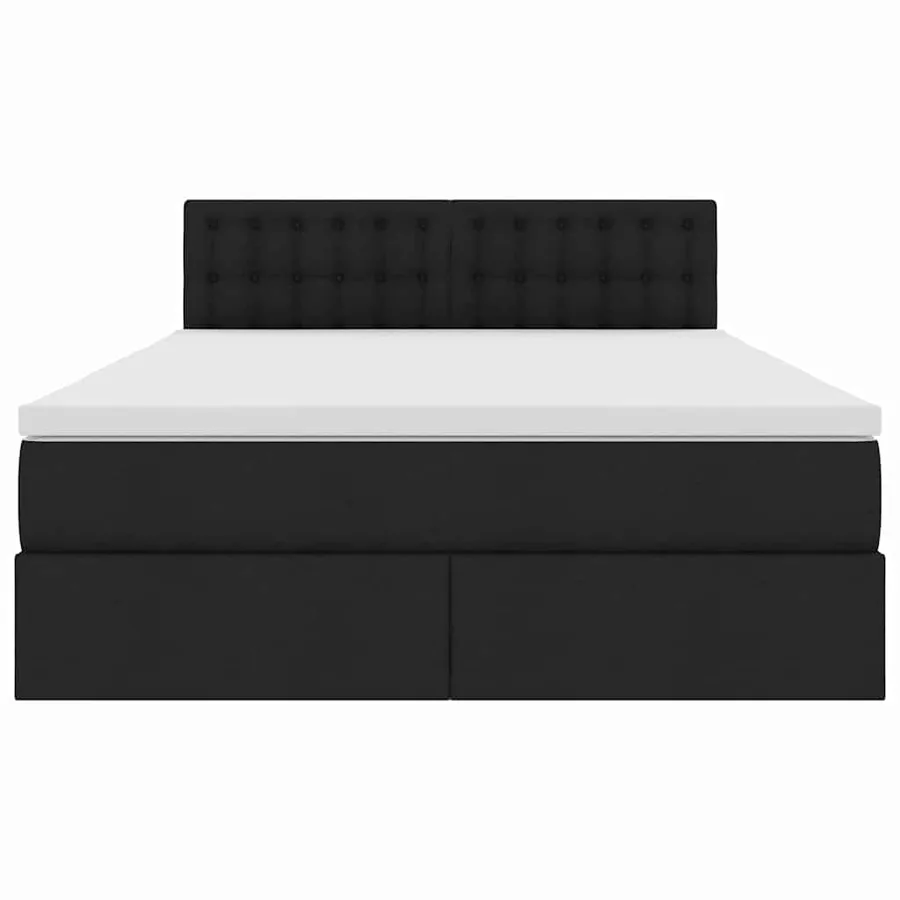 Lit avec rangement et matelas avec matelas Noir 140 x 190 cm - 7