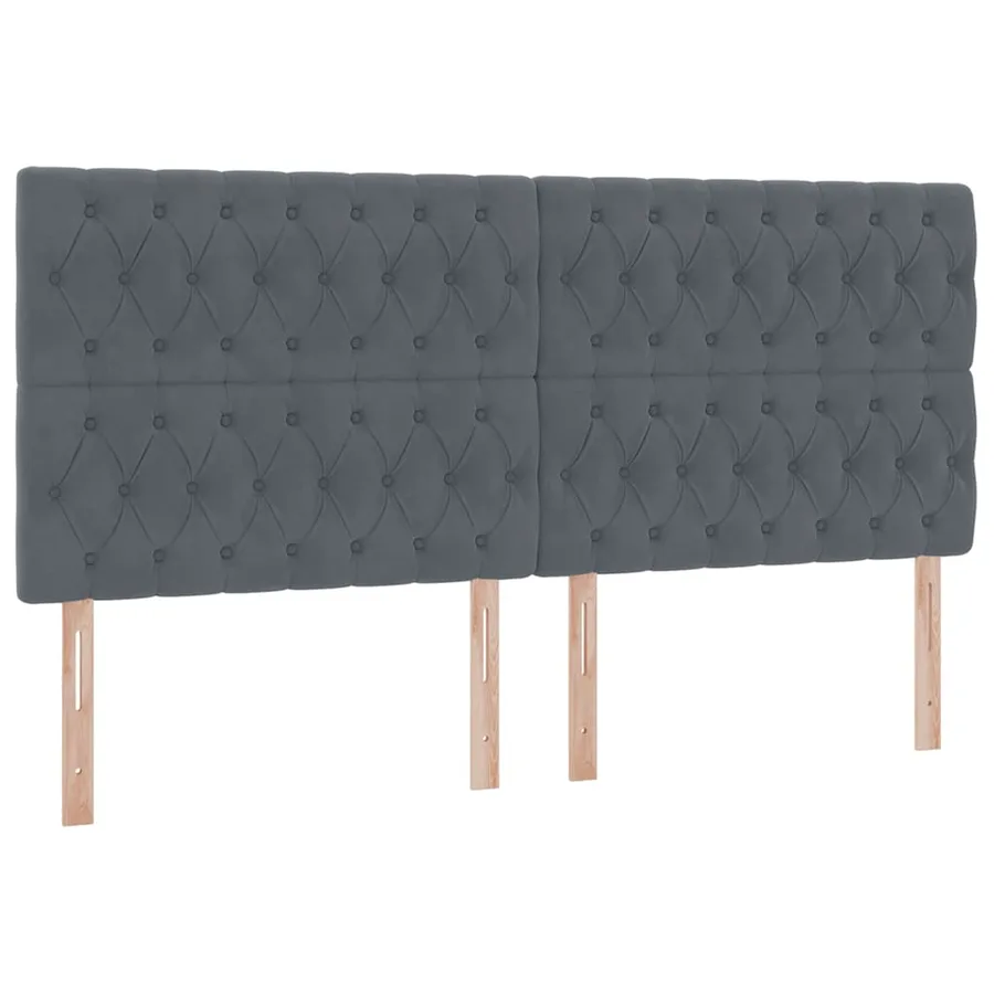 Lit de rangement LED avec matelas Gris foncé 200 x 200 cm - 10