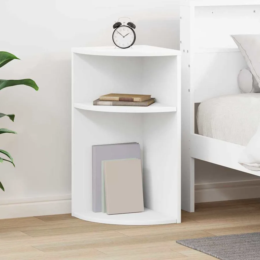 Table d'appoint Blanc 29,6 x 29,6 x 60 cm Bois d'ingénierie
