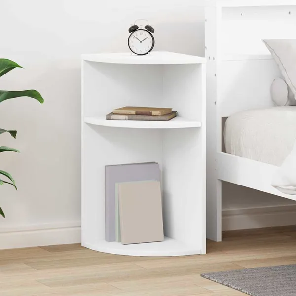 Table d'appoint Blanc 29,6 x 29,6 x 60 cm Bois d'ingénierie
