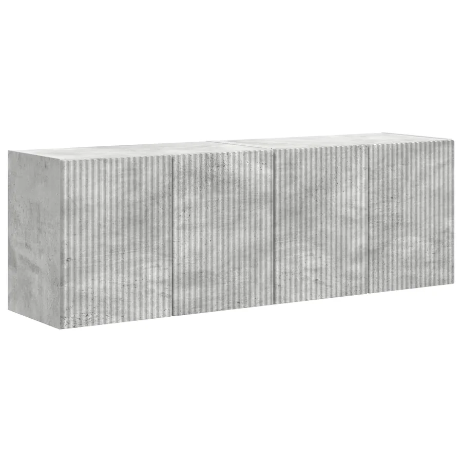 Meuble TV mural 2 pcs Gris béton 59,5 x 31 x 40 cm - 2