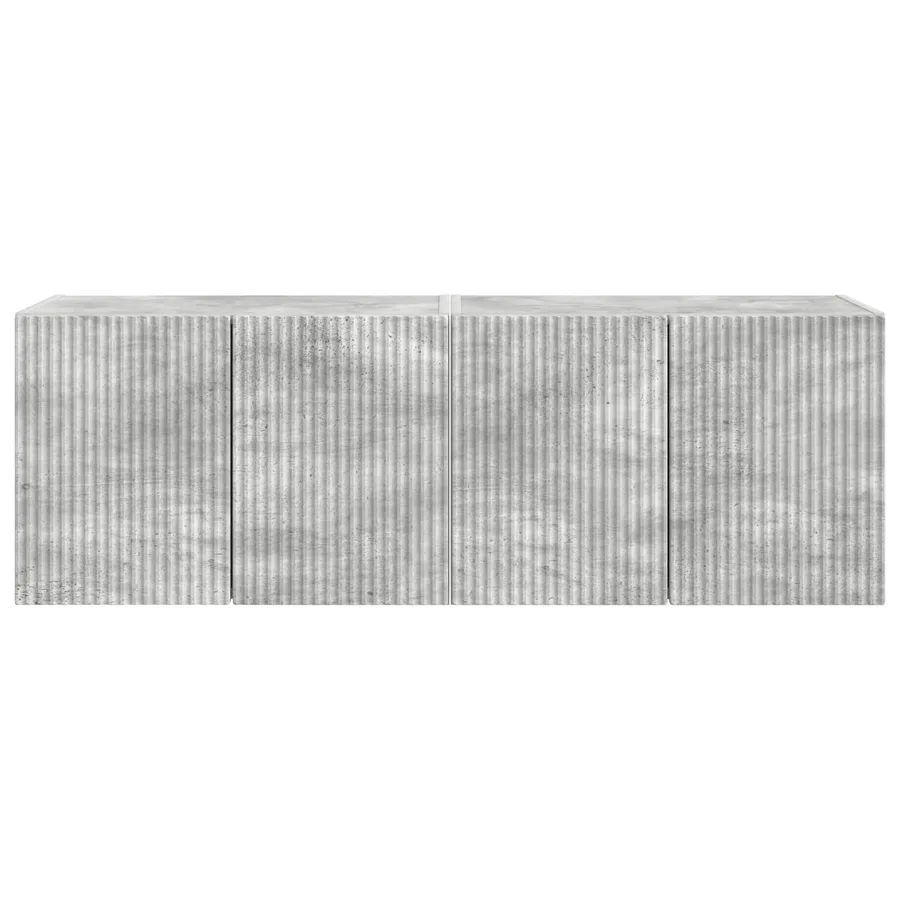 Meuble TV mural 2 pcs Gris béton 59,5 x 31 x 40 cm - 6