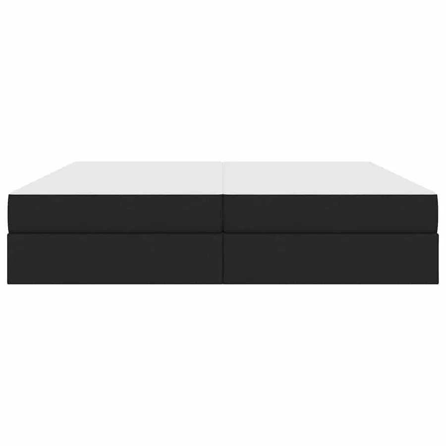 Lit avec rangement et matelas Noir 200 x 200 cm Polyester - 7