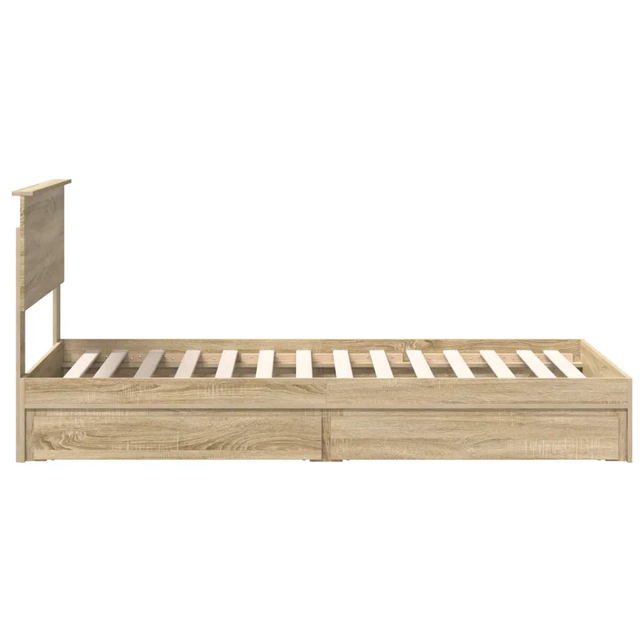 Lit de Rangement Chêne Sonoma 90 x 200 cm Bois d'ingénierie - 9