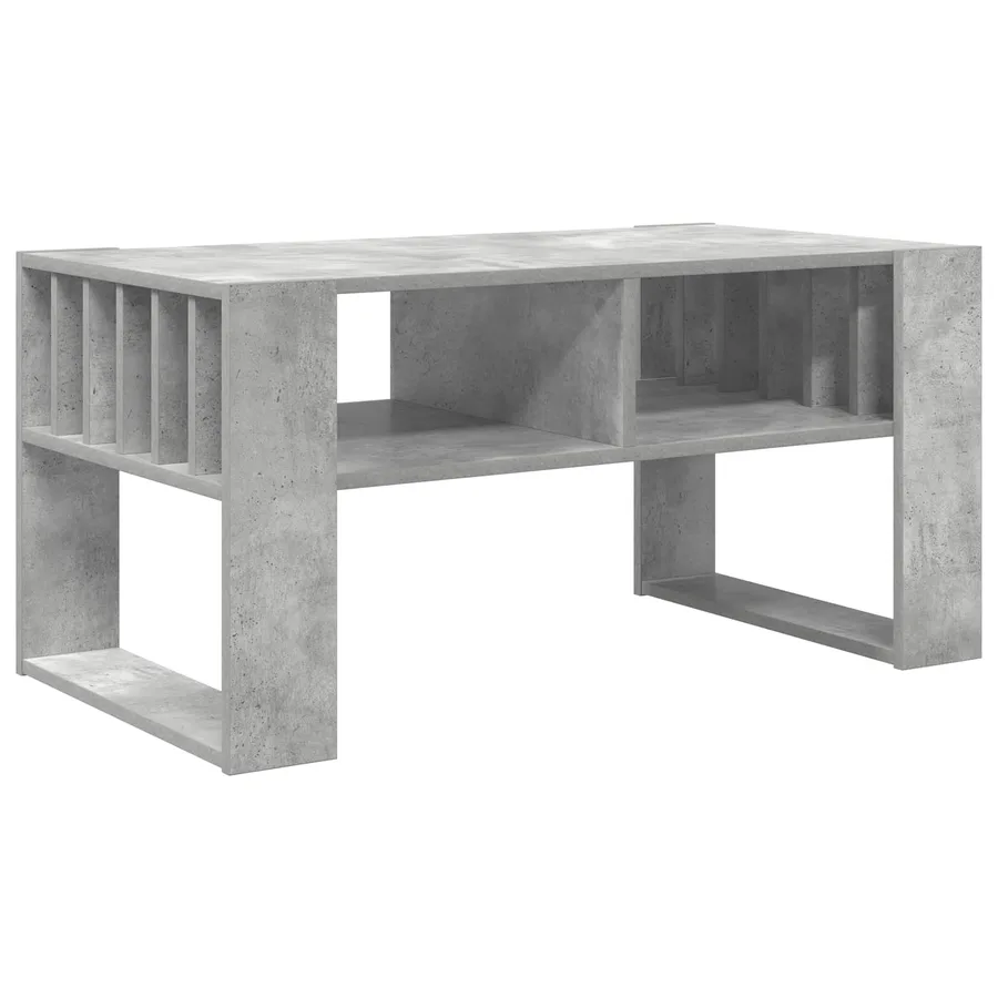 Table basse Gris béton 92 x 49,5 x 45 cm Bois d'ingénierie - 2