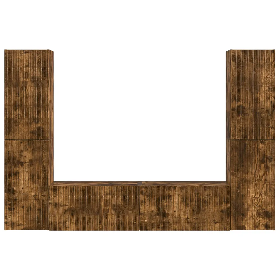 Ensemble meuble TV 6 pcs Chêne fumé Bois d'ingénierie - 7