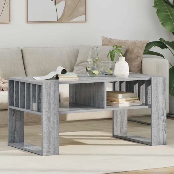 Table basse Gris Sonoma 92 x 49,5 x 45 cm Bois d'ingénierie