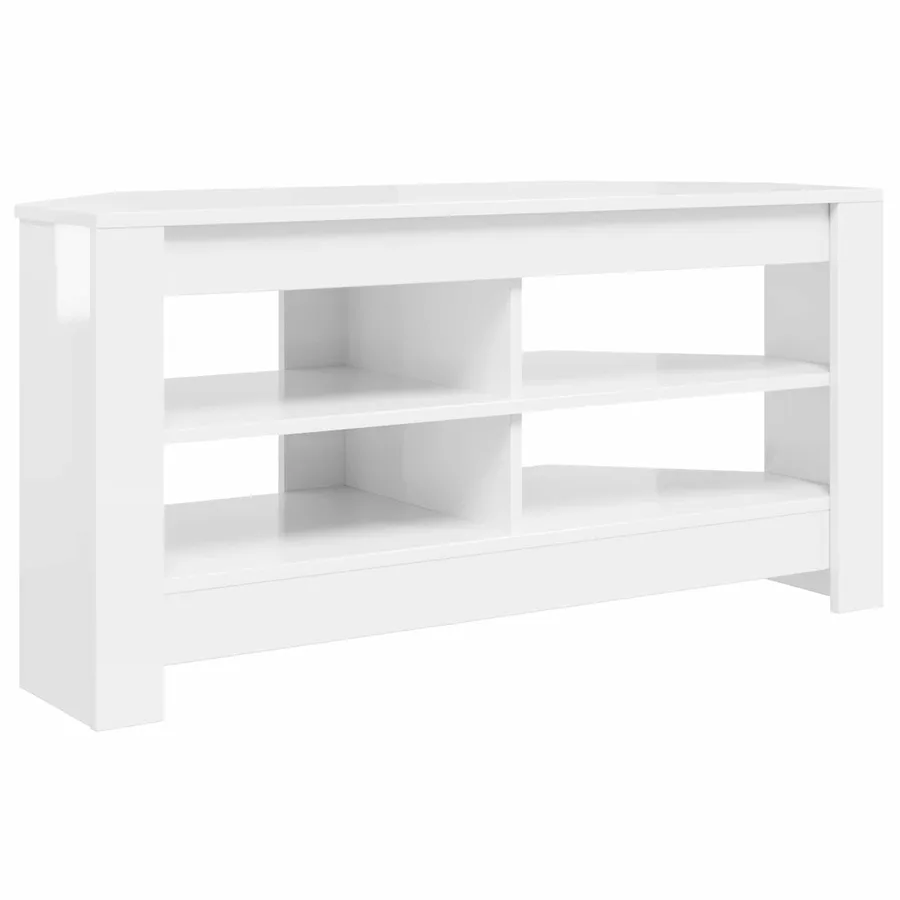 MeubleTVd'Angle Blanc brillant 102 x 40,5 x 45 cm - 2