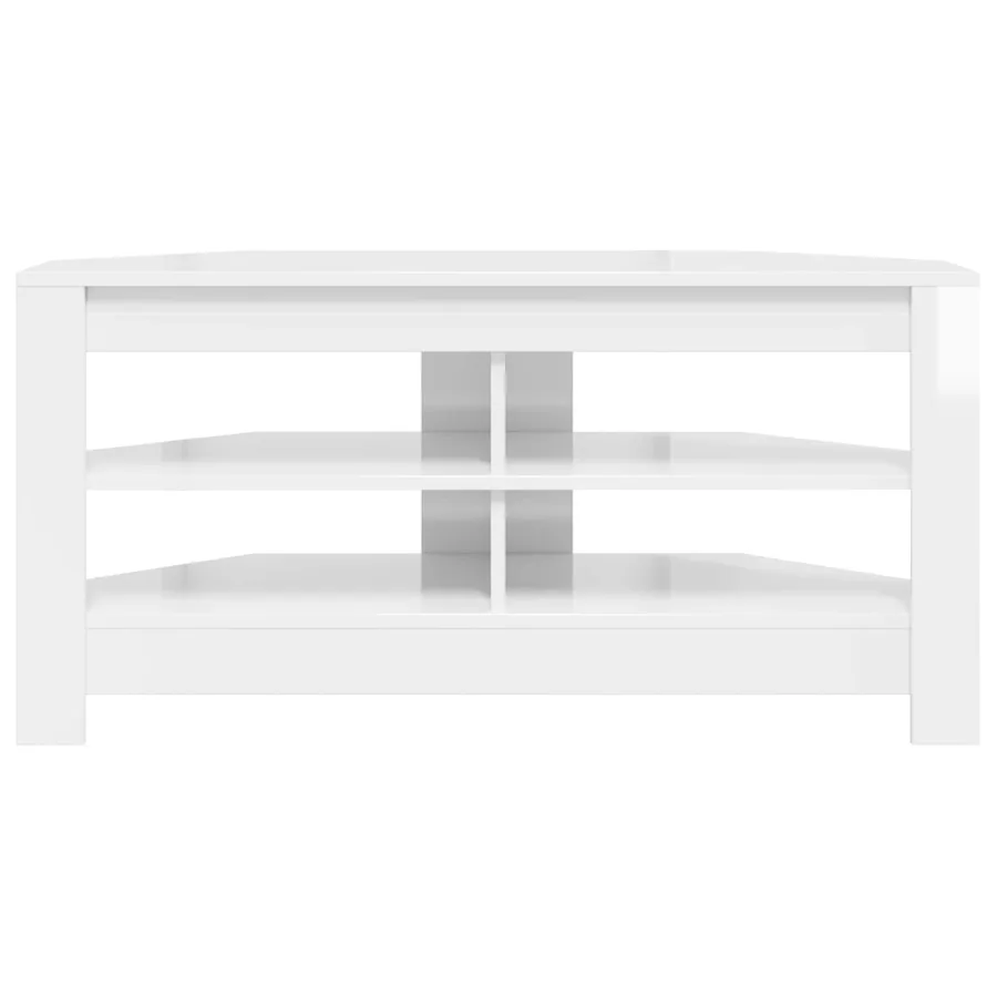 MeubleTVd'Angle Blanc brillant 102 x 40,5 x 45 cm - 5