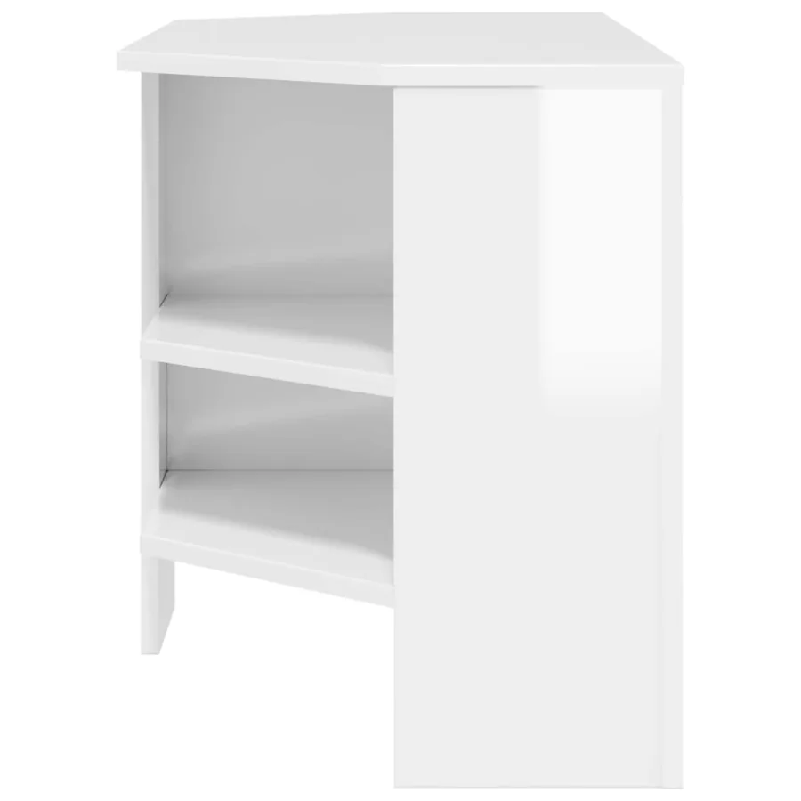 MeubleTVd'Angle Blanc brillant 102 x 40,5 x 45 cm - 6