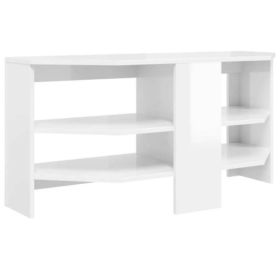 MeubleTVd'Angle Blanc brillant 102 x 40,5 x 45 cm - 7