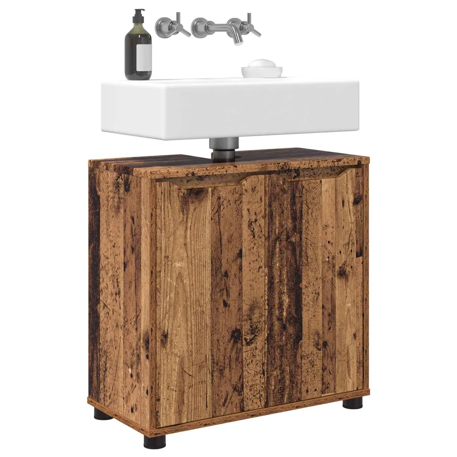 Armoire de lavabo de salle de bain Bois Ancien 60 x 30 x 60 cm - 3
