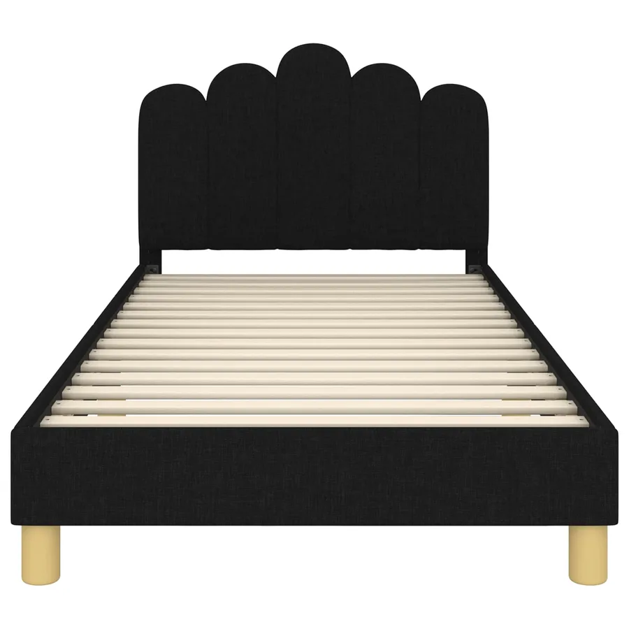 Cadre de lit pour enfants avec tête de lit Noir 80 x 200 cm - 5