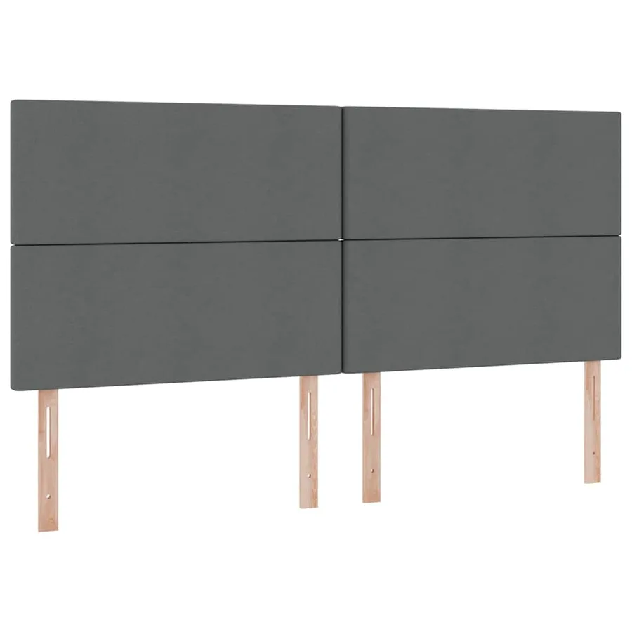 Lit de rangement LED avec matelas Gris foncé 200 x 200 cm Tissu - 10