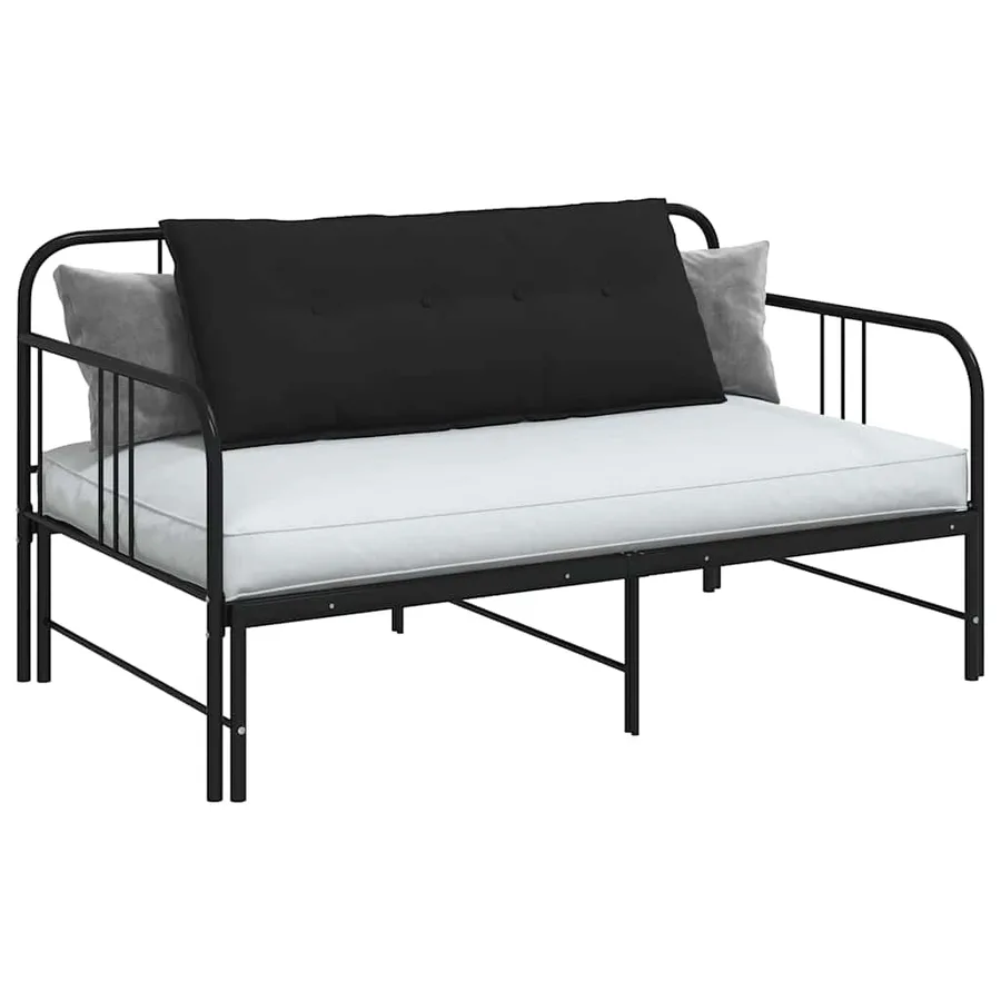 Coussin de Dos Noir 120 x 50 cm Tissu en microfibre - 3