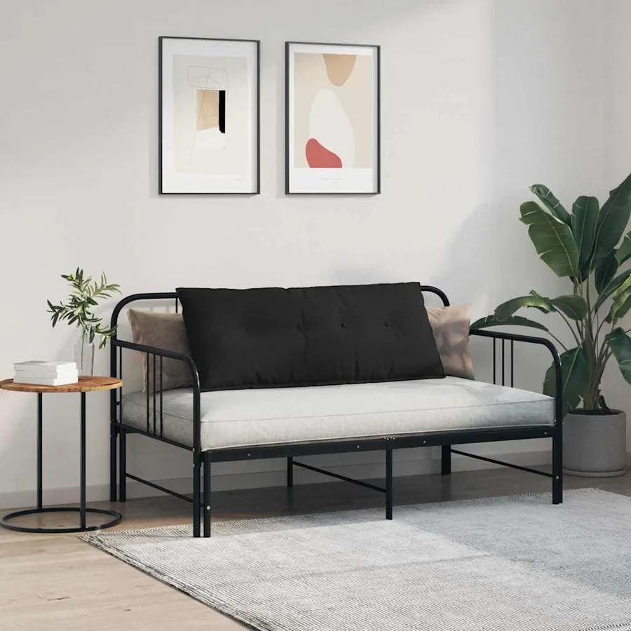 Coussin de Dos Noir 120 x 50 cm Tissu en microfibre - 4