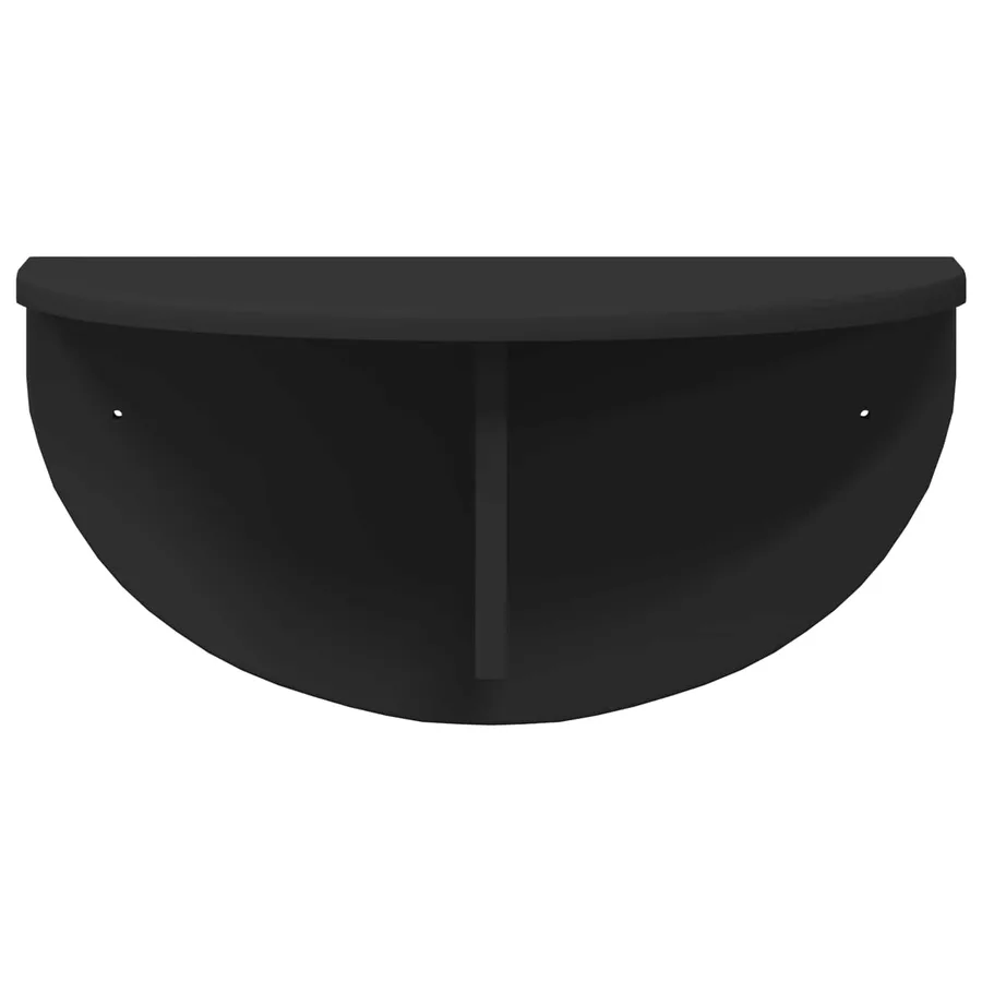 Étagère Murale 2 pcs Noir 48 x 24 x 24 cm Bois d'ingénierie - 6