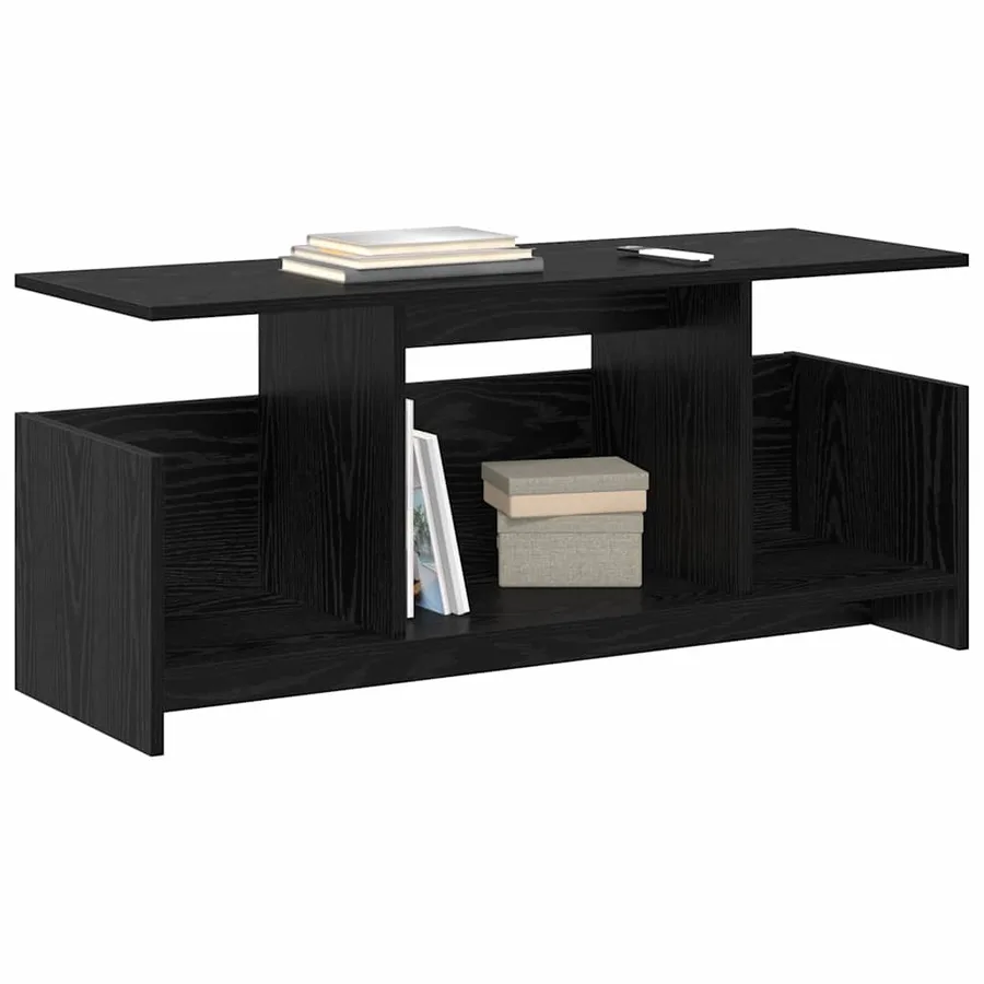 Meuble TV Chêne noir 102 x 35 x 45 cm Bois d'ingénierie - 3
