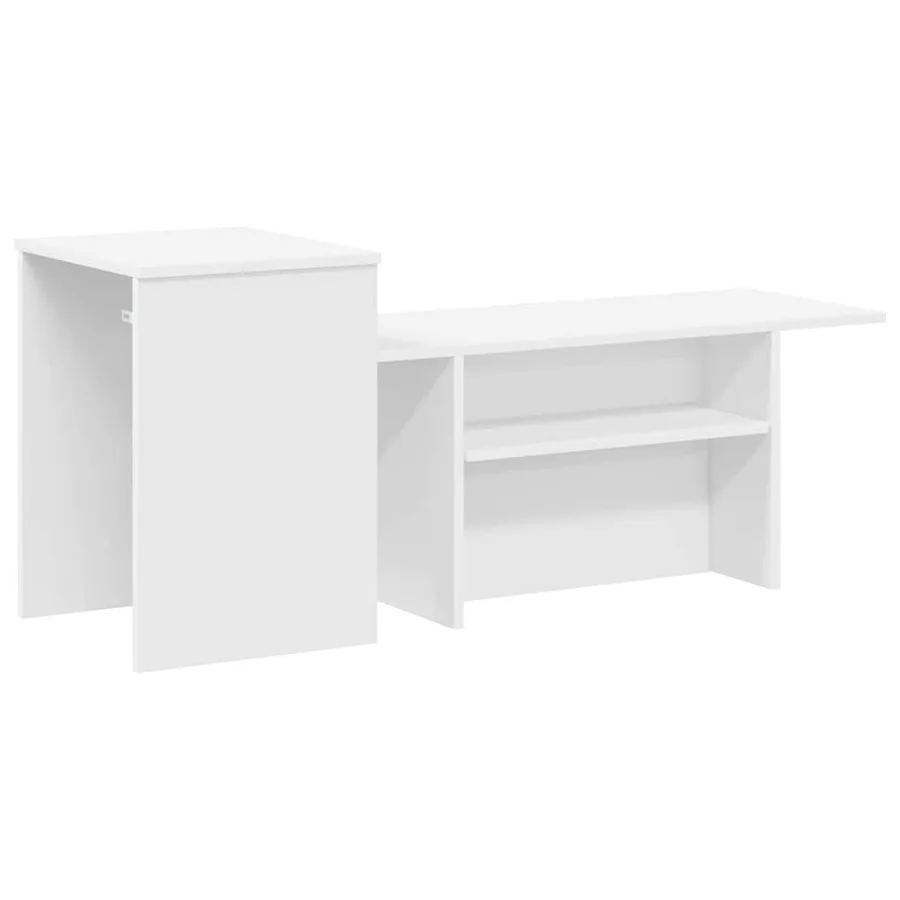 Table console Blanc 91,5 x 35 x 38,5 cm Bois d'ingénierie - 7