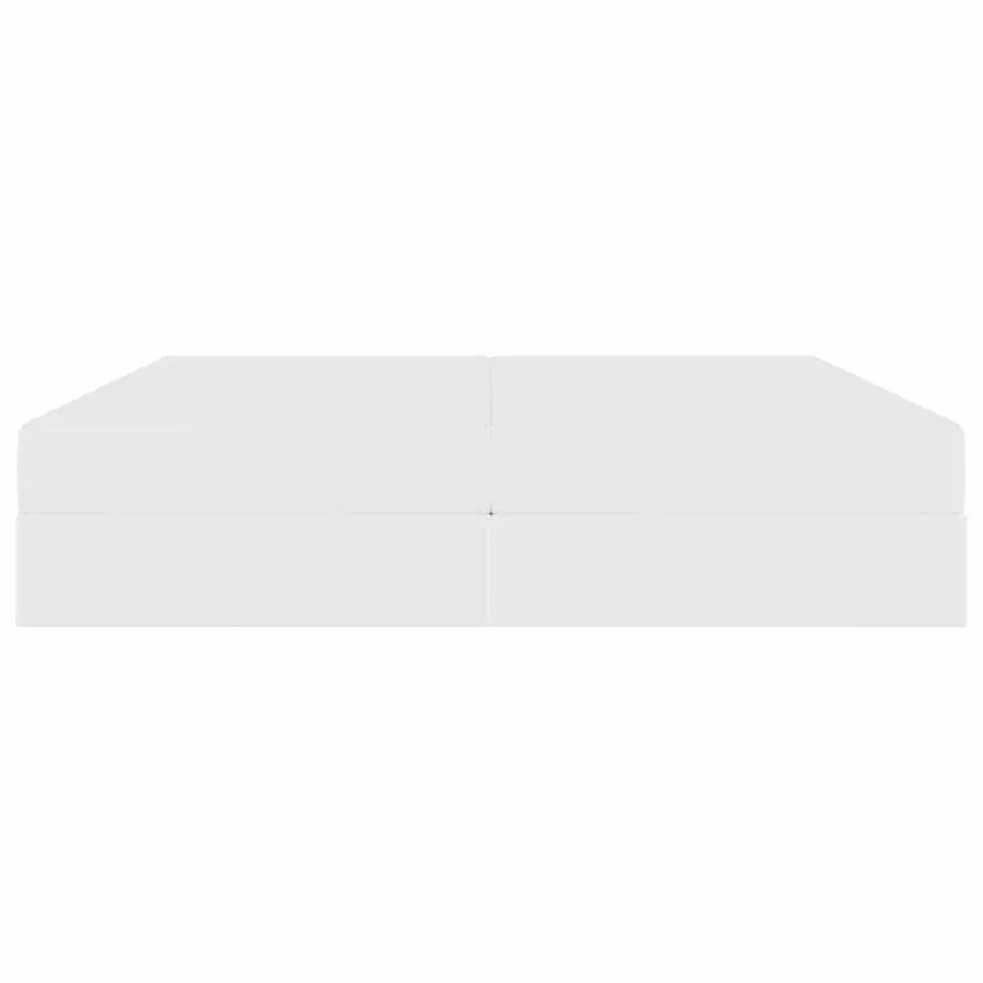 Lit avec rangement et matelas avec matelas 2 pcs Blanc Cuir - 7