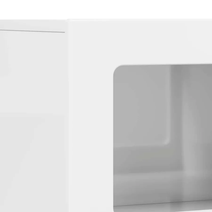 Buffet ELST Blanc brillant 80,5 x 35 x 59 cm Bois d'ingénierie - 9