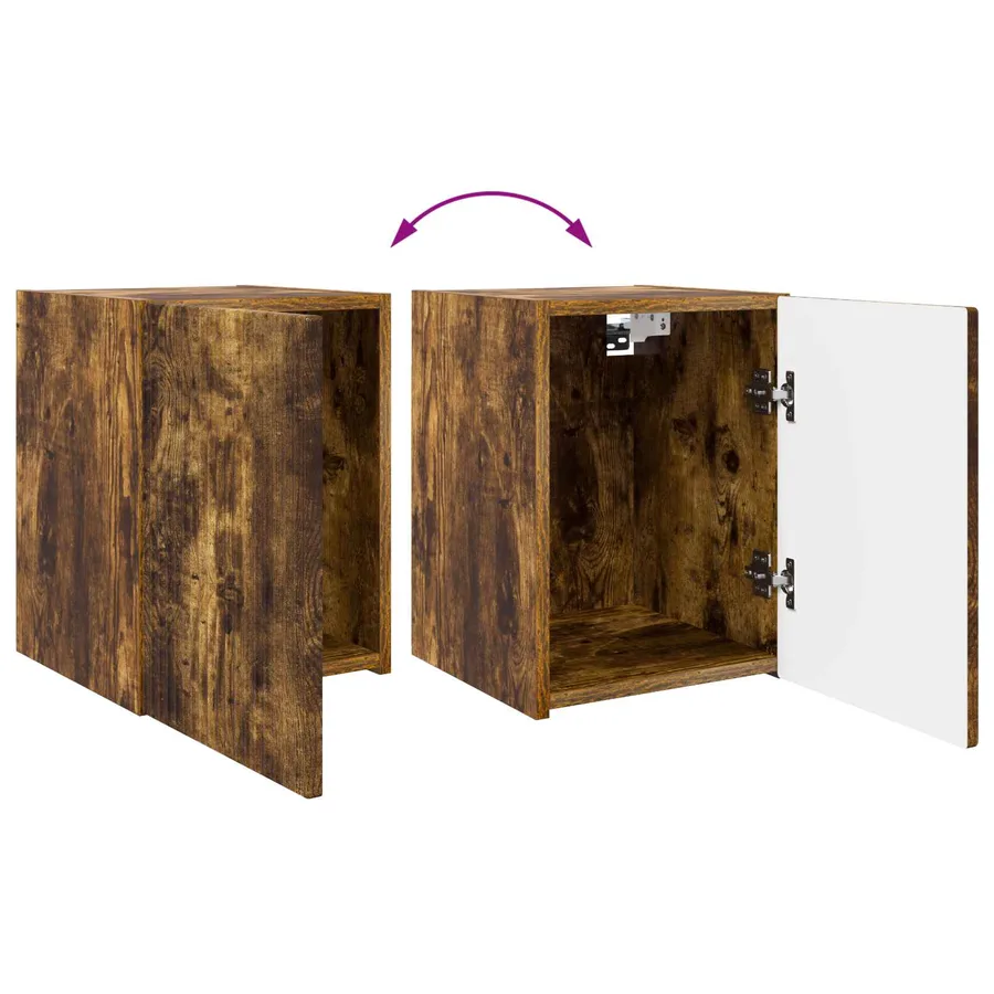 Ensemble meuble TV 3 pcs Chêne fumé Bois d'ingénierie - 13