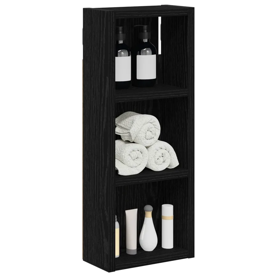 Armoire murale de salle de bain Chêne Noir 20 x 10 x 50 cm - 3