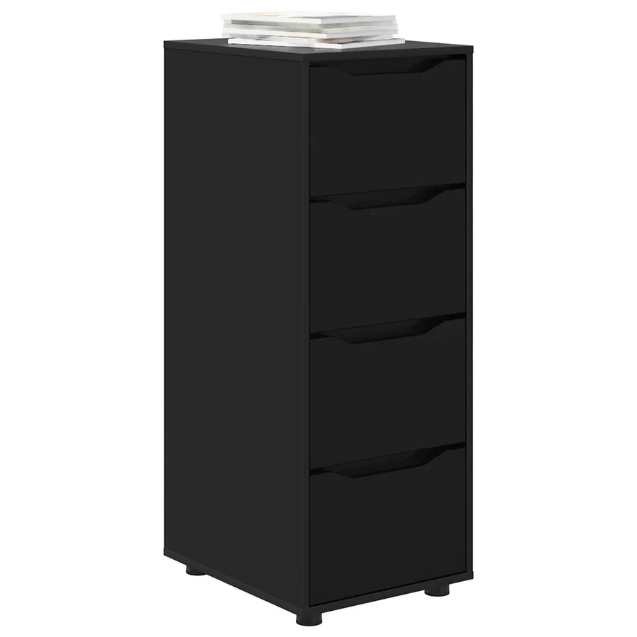 Armoire de rangement Noir 40 x 48 x 105 cm Bois d'ingénierie - 3