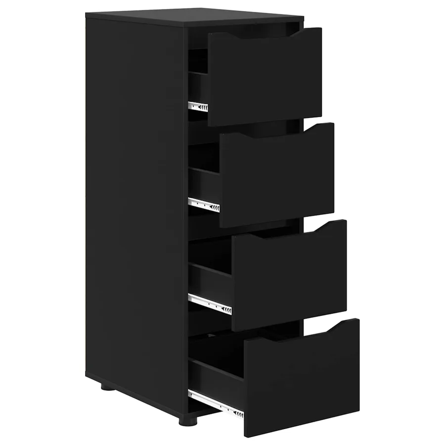 Armoire de rangement Noir 40 x 48 x 105 cm Bois d'ingénierie - 7