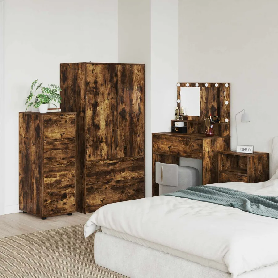 Armoire de rangement Chêne fumé 40 x 48 x 105 cm