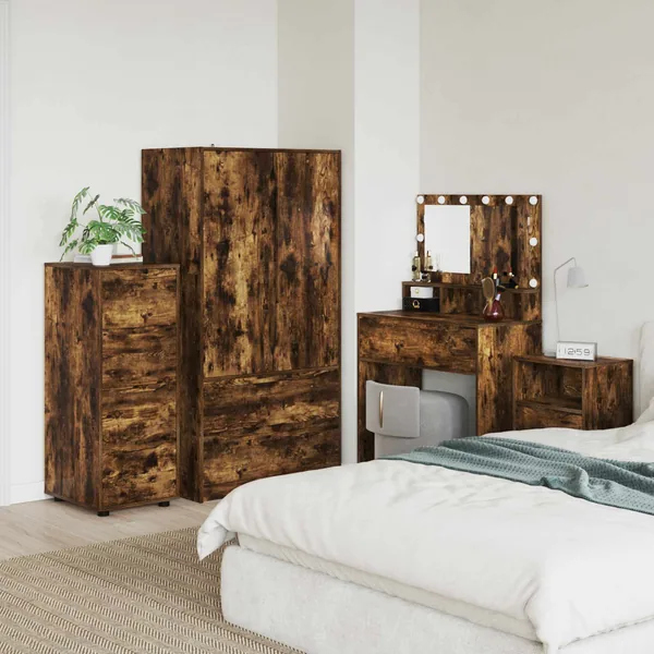 Armoire de rangement Chêne fumé 40 x 48 x 105 cm