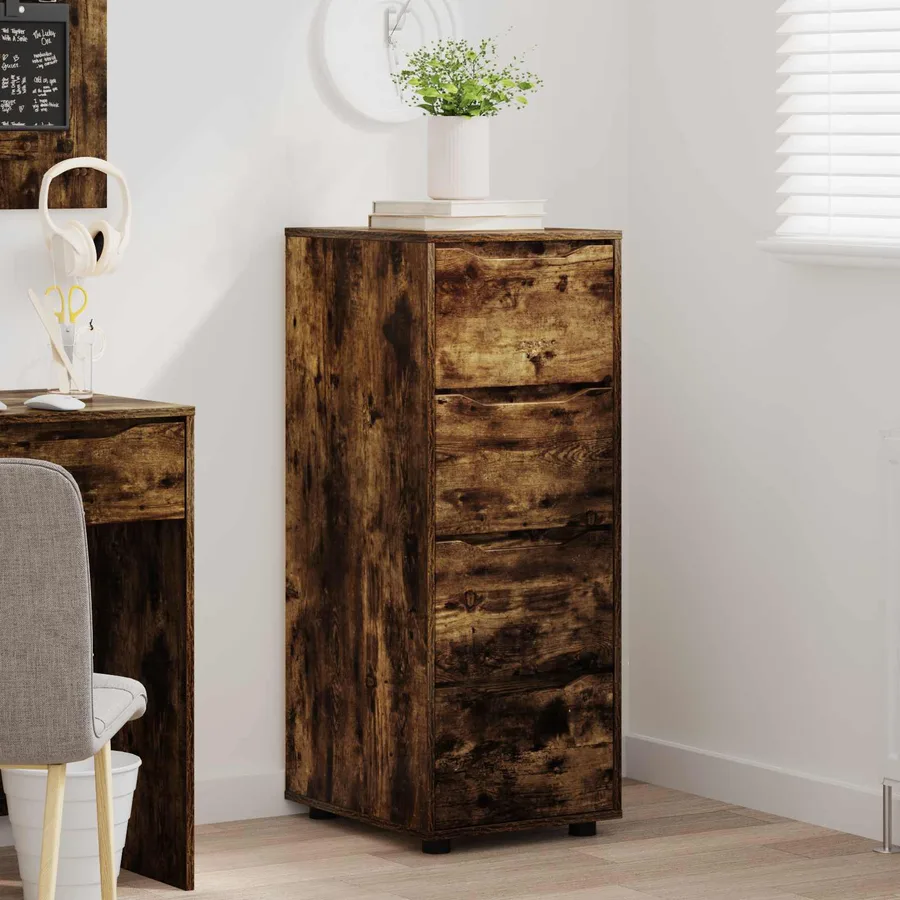 Armoire de rangement Chêne fumé 40 x 48 x 105 cm - 5