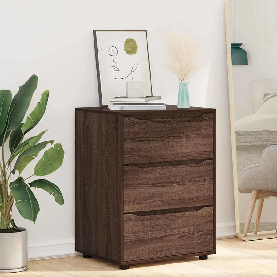 Armoire de rangement Chêne brun 60 x 48 x 81 cm - 6