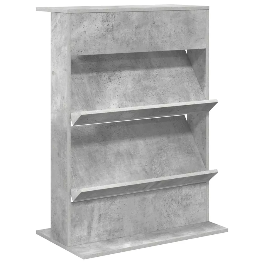 Étagère à magazines avec étagère Gris béton 70 x 41 x 96 cm - 2