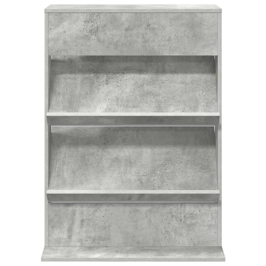 Étagère à magazines avec étagère Gris béton 70 x 41 x 96 cm - 5