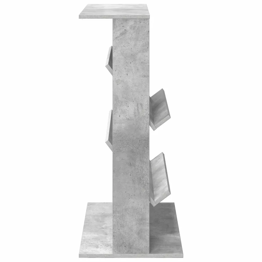 Étagère à magazines avec étagère Gris béton 70 x 41 x 96 cm - 6