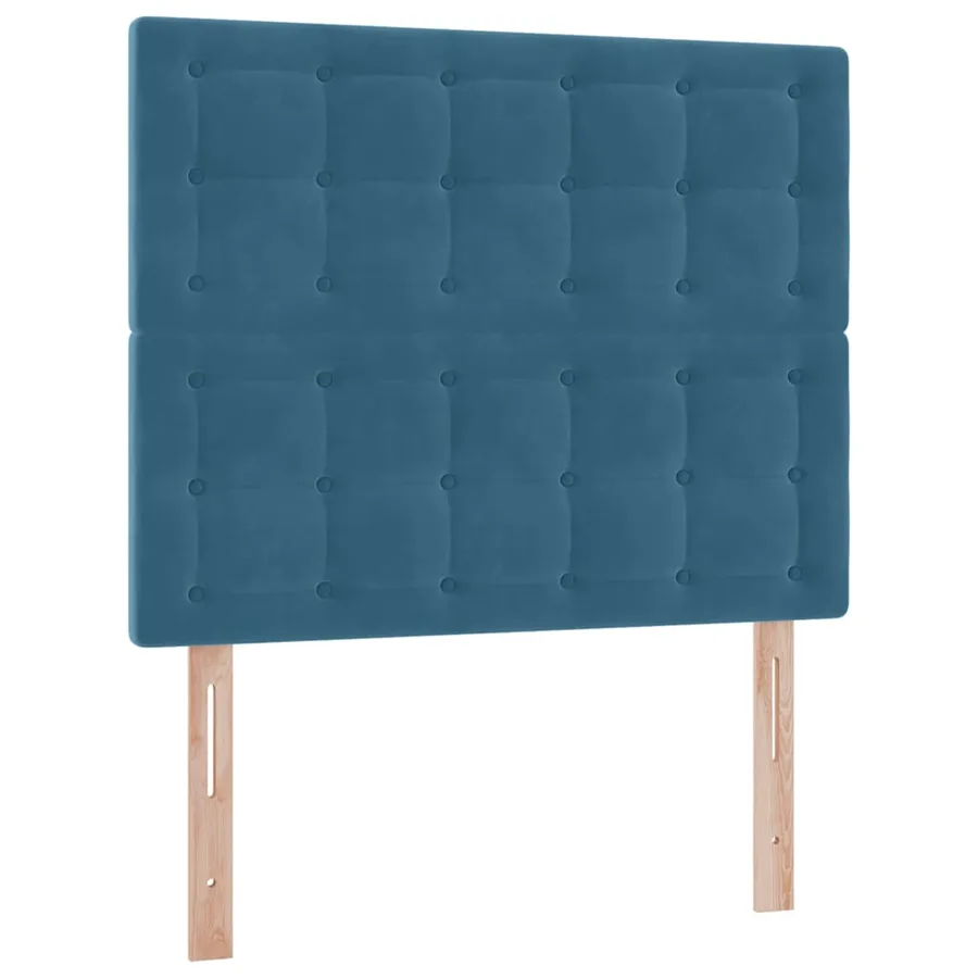 Lit de rangement LED avec matelas Bleu foncé 120 x 200 cm - 8
