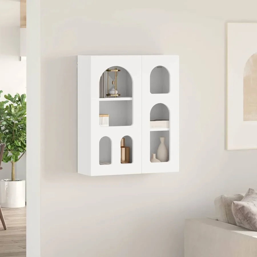 Armoire suspendue avec étagère ELST Blanc 59 x 20 x 71,5 cm - 4