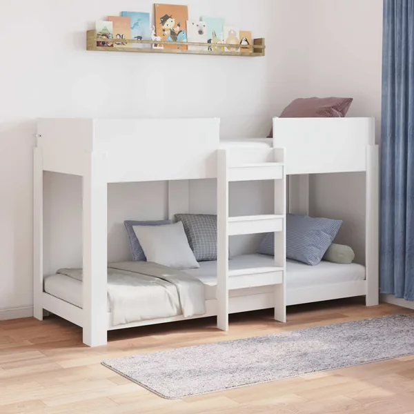 Lit Superposé pour Enfants Blanc 75 x 190 cm Bois d'ingénierie