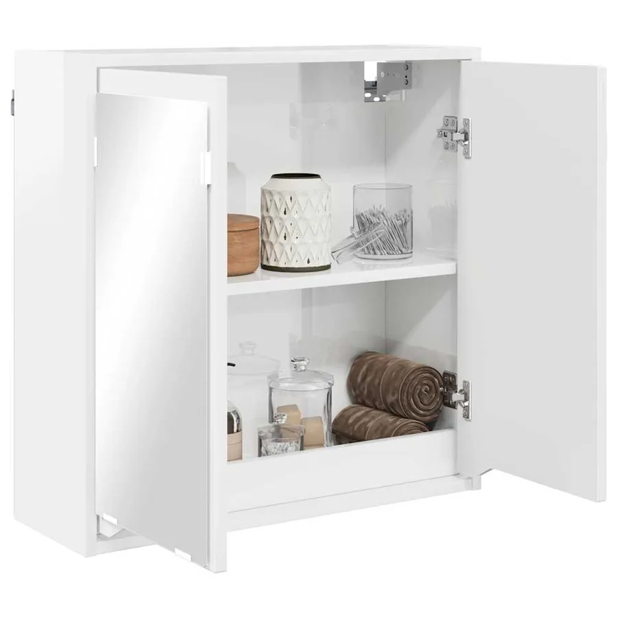 Armoire Miroir de Salle de Bain Blanc brillant 60 x 20 x 60 cm - 3
