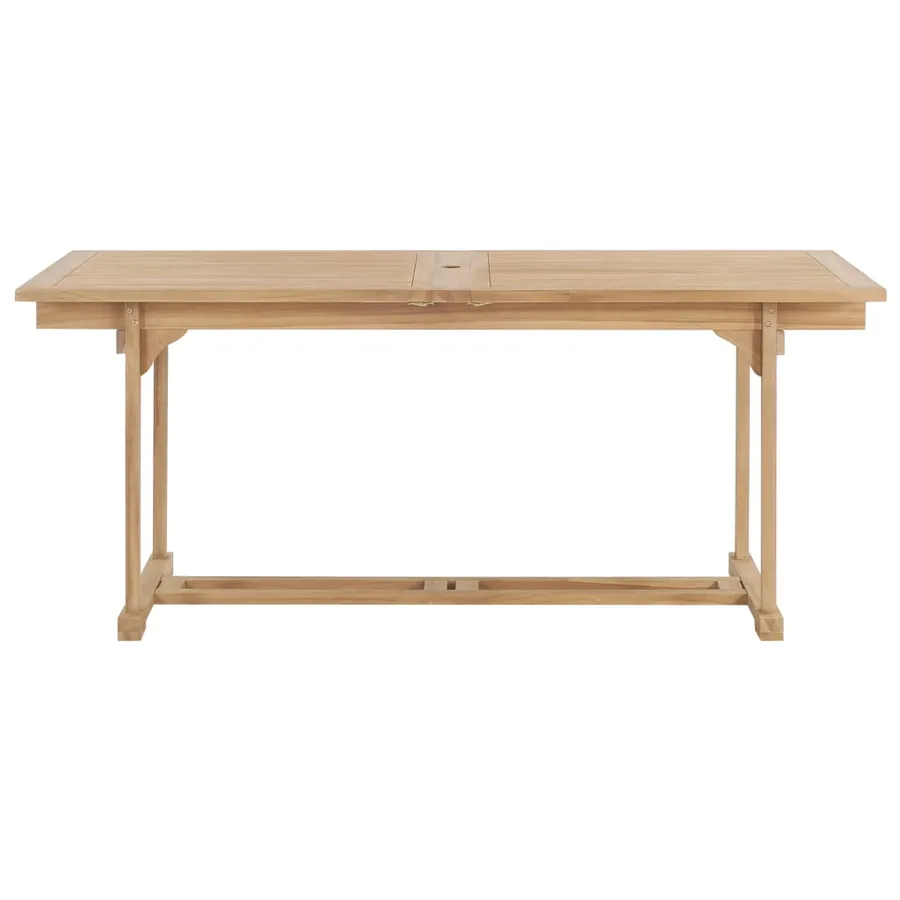 Table extensible de jardin 180-280x100x75 cm Teck solide - 4