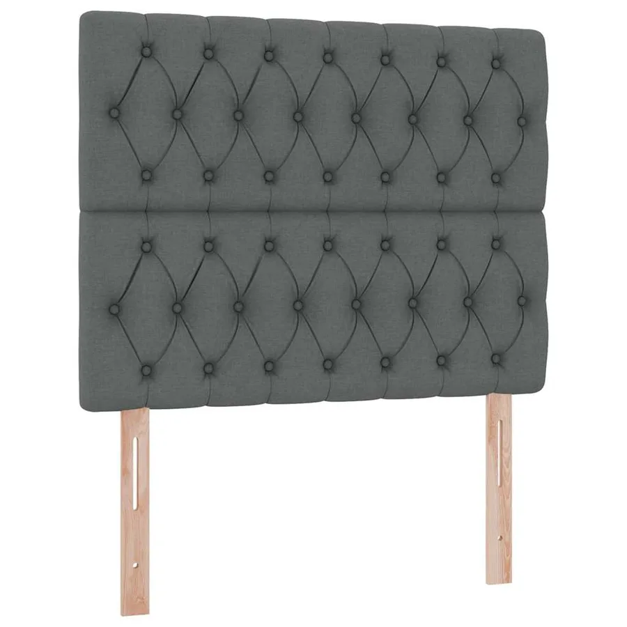 Lit de rangement LED avec matelas Gris foncé 120 x 190 cm Tissu - 8
