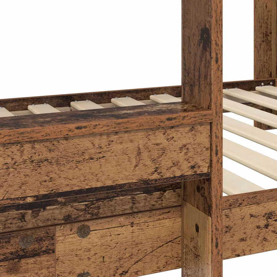 Lit Superposé pour Enfants Bois ancien 75 x 190 cm - 9