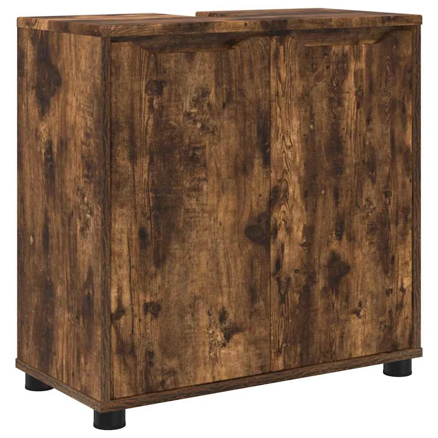 Ensemble de mobilier de salle de bain 3 pcs Chêne fumé - 5