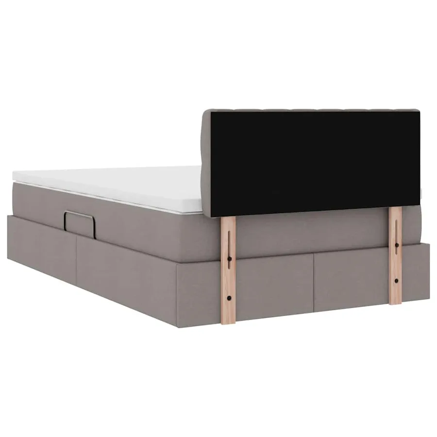 Lit avec rangement et matelas avec matelas Taupe 120 x 200 cm - 11